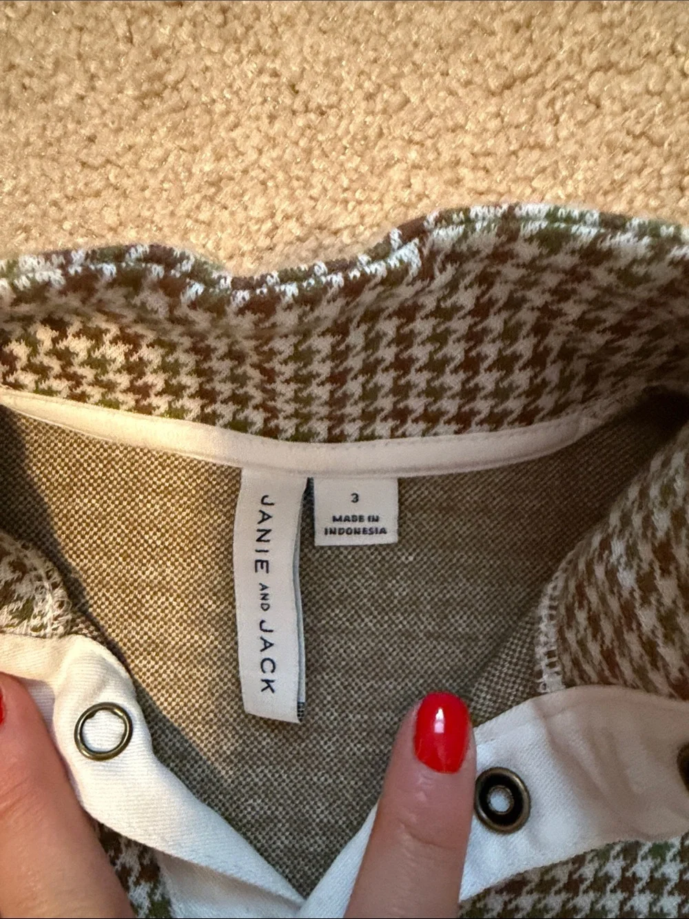 Janie and Jack Houndstooth Knit Two-Piece Set - Black, White, Brown